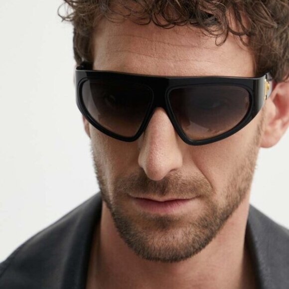 Balmain Women Sunglasses Black Grey Grad Wraparound B-ESCAPE BPS-143A-62 NEW - Picture 13 of 13